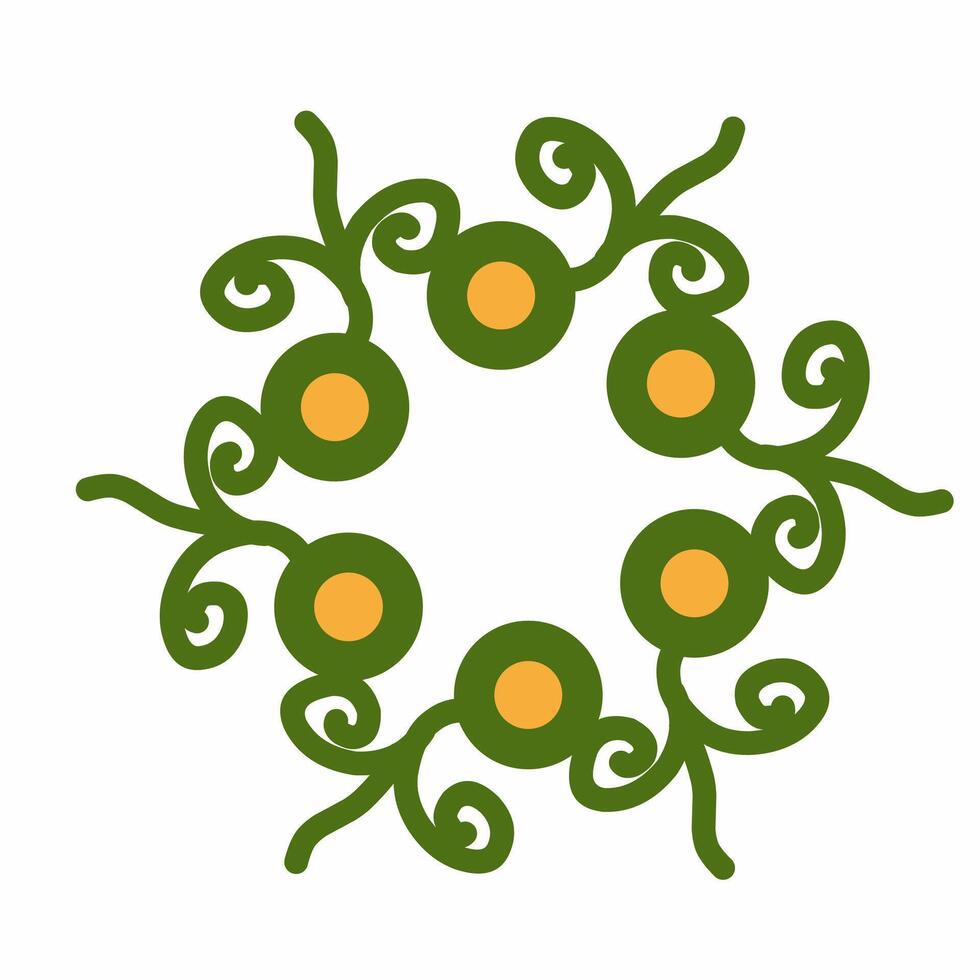 Intricate Mandala Emblem with Abstract Patterns vector