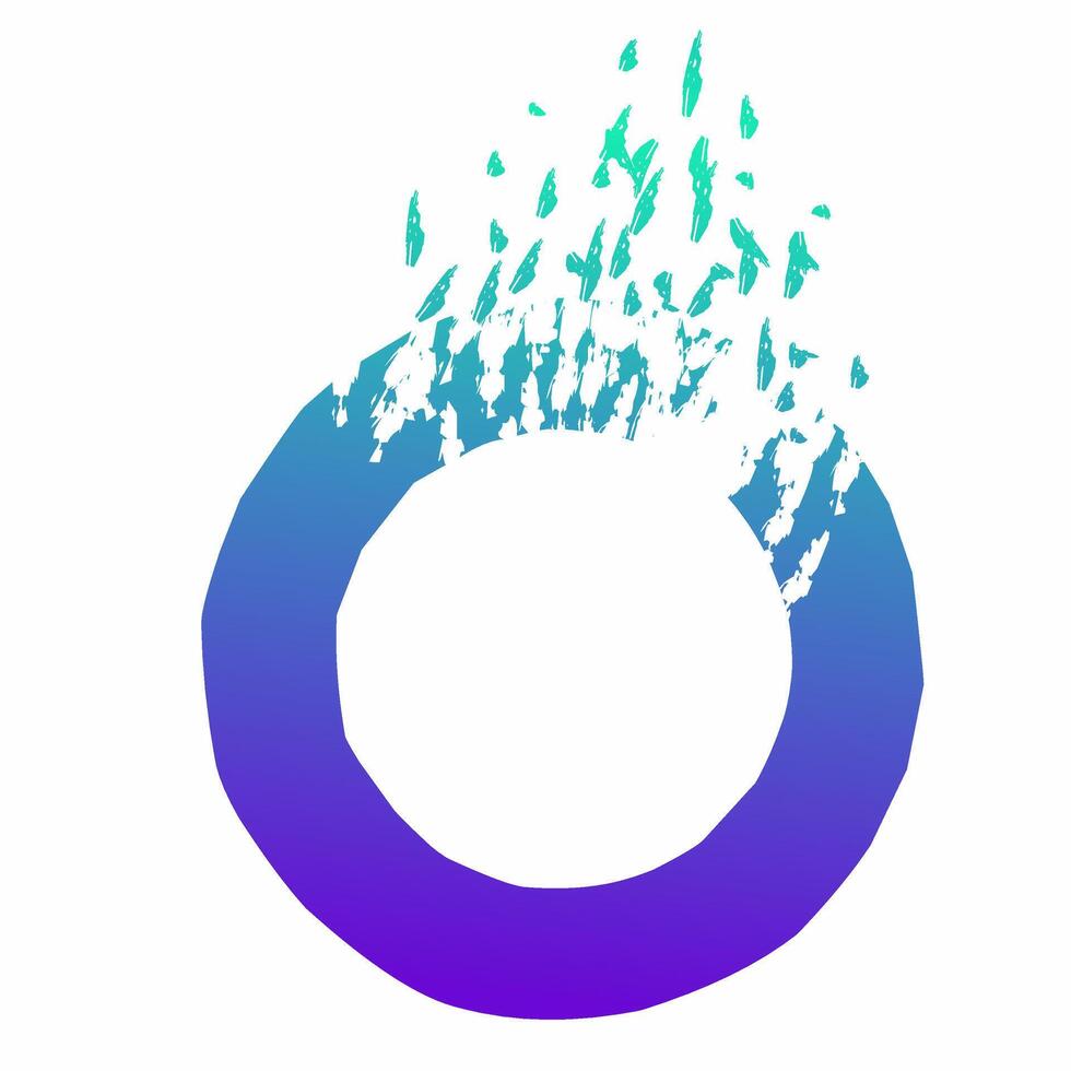 Abstract Round Shape with Dynamic Edges vector