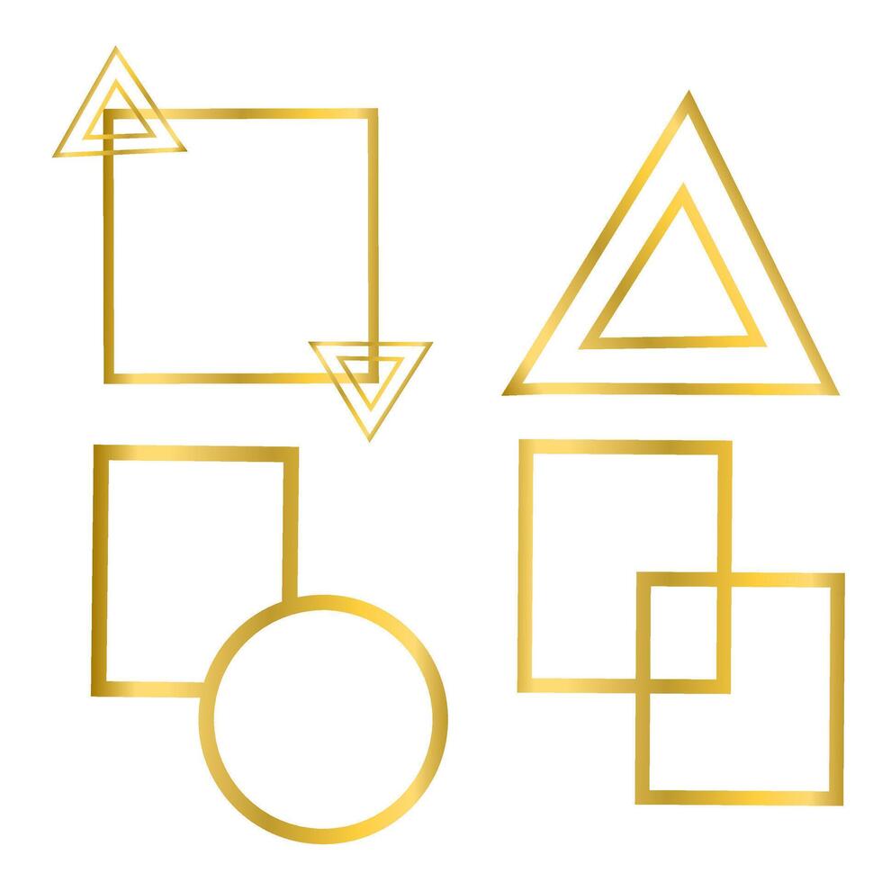 Decorative Gold Line Borders vector