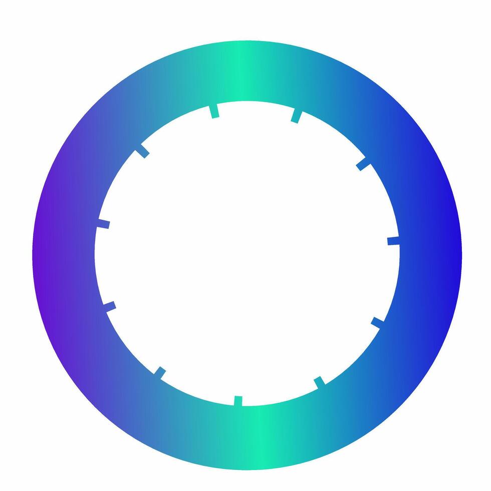Modern Tech Frame with Circular Dashes vector