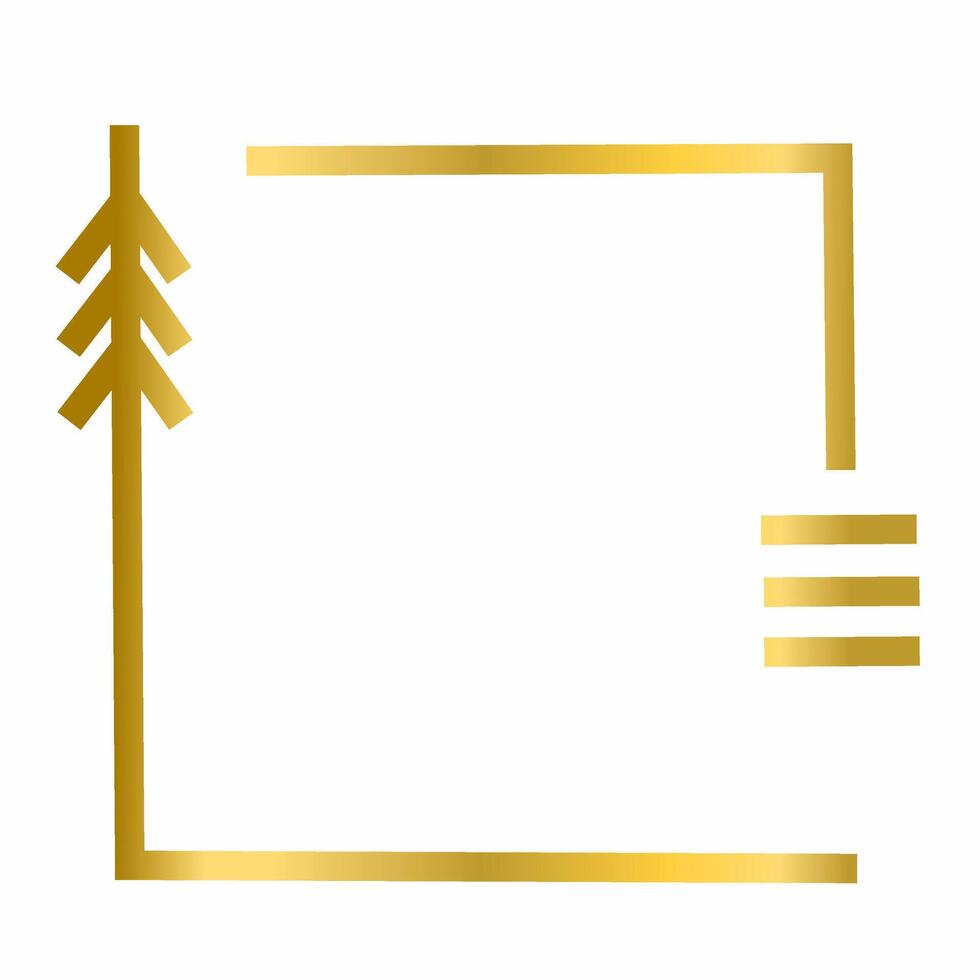 Shiny Golden Square Design vector