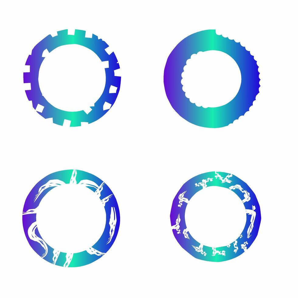 Digital Ring Ornament Pack vector