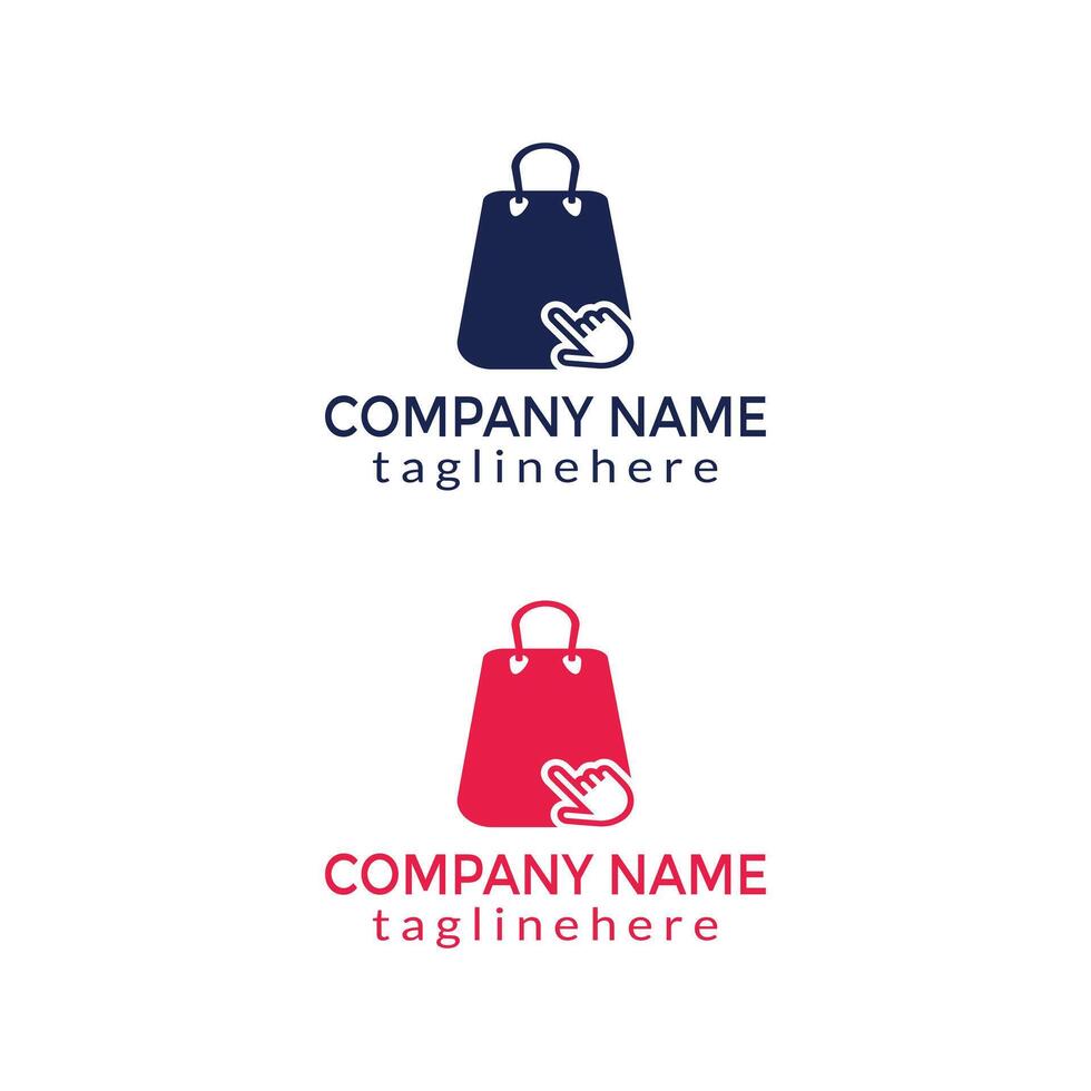 Online Shop Logo Design Template. vector