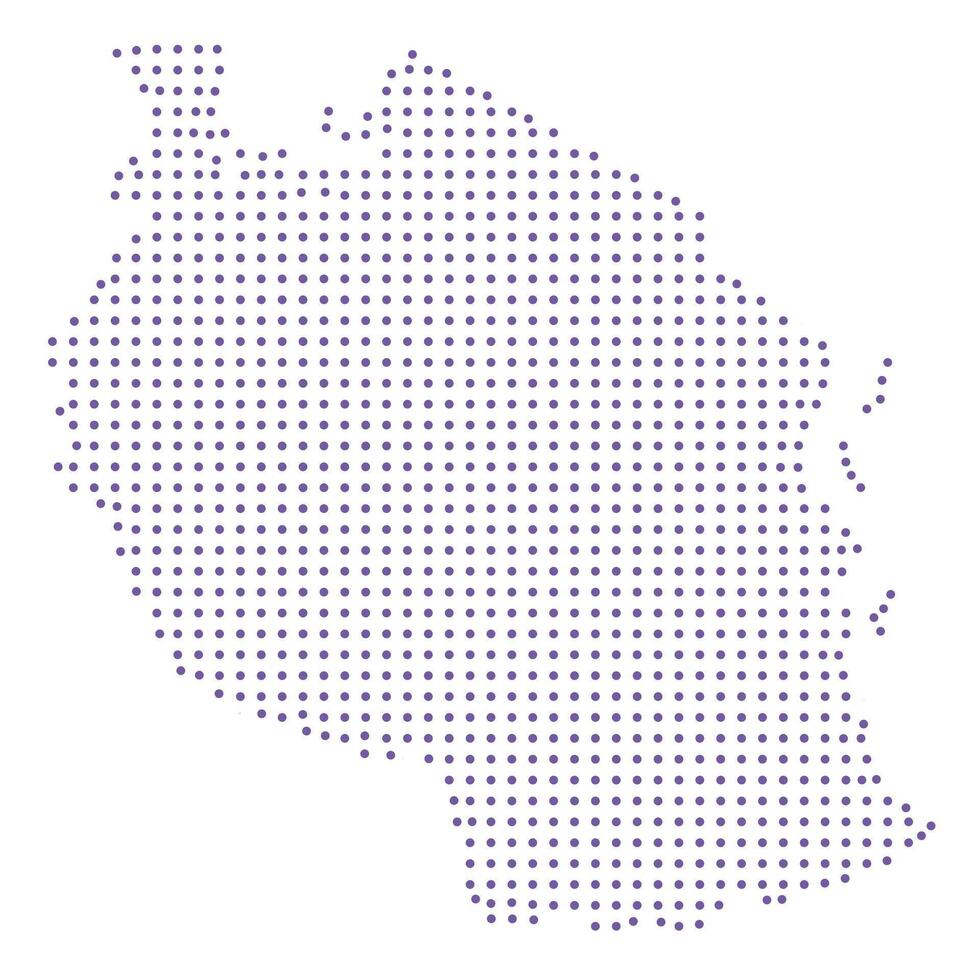 Tanzania map dotted pattern design purple circle vector