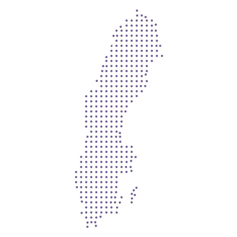 Sweden map dotted pattern design purple circle vector