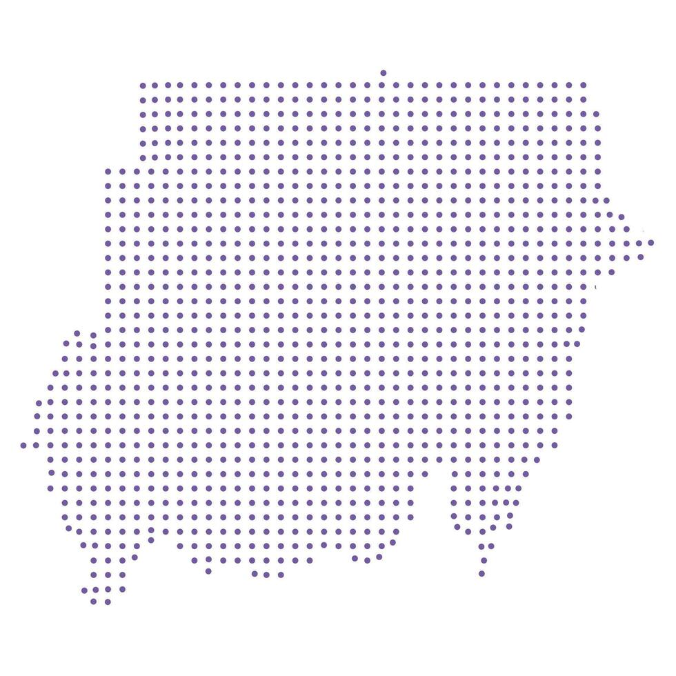 Sudan map dotted pattern design purple circle vector