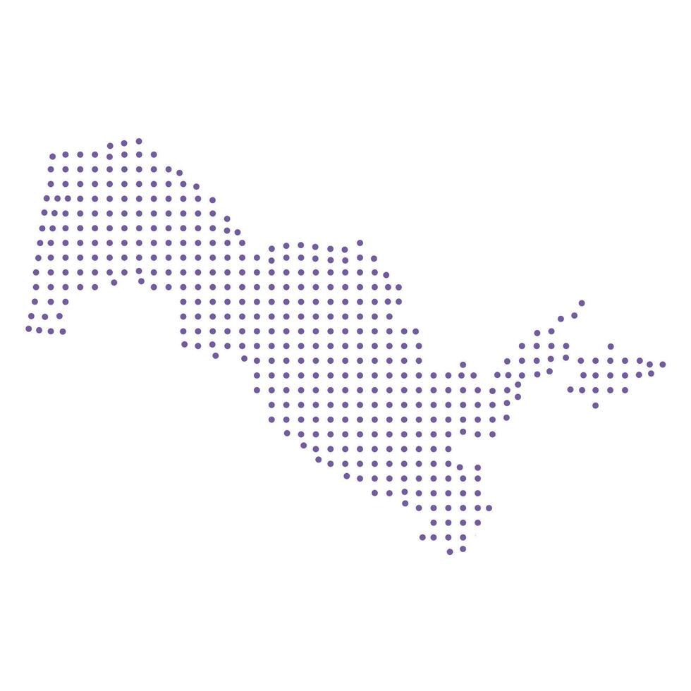 Uzbekistan map dotted pattern design purple circle vector