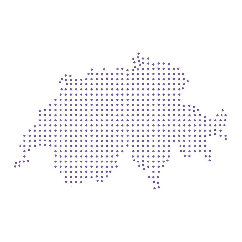 Switzerland map dotted pattern design purple circle vector