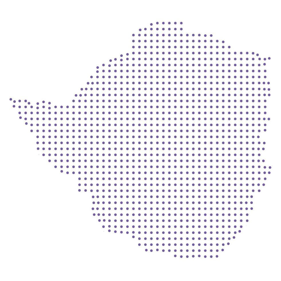 Zimbabwe map dotted pattern design purple circle vector