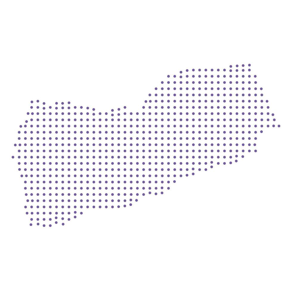 Yemen map dotted pattern design purple circle vector