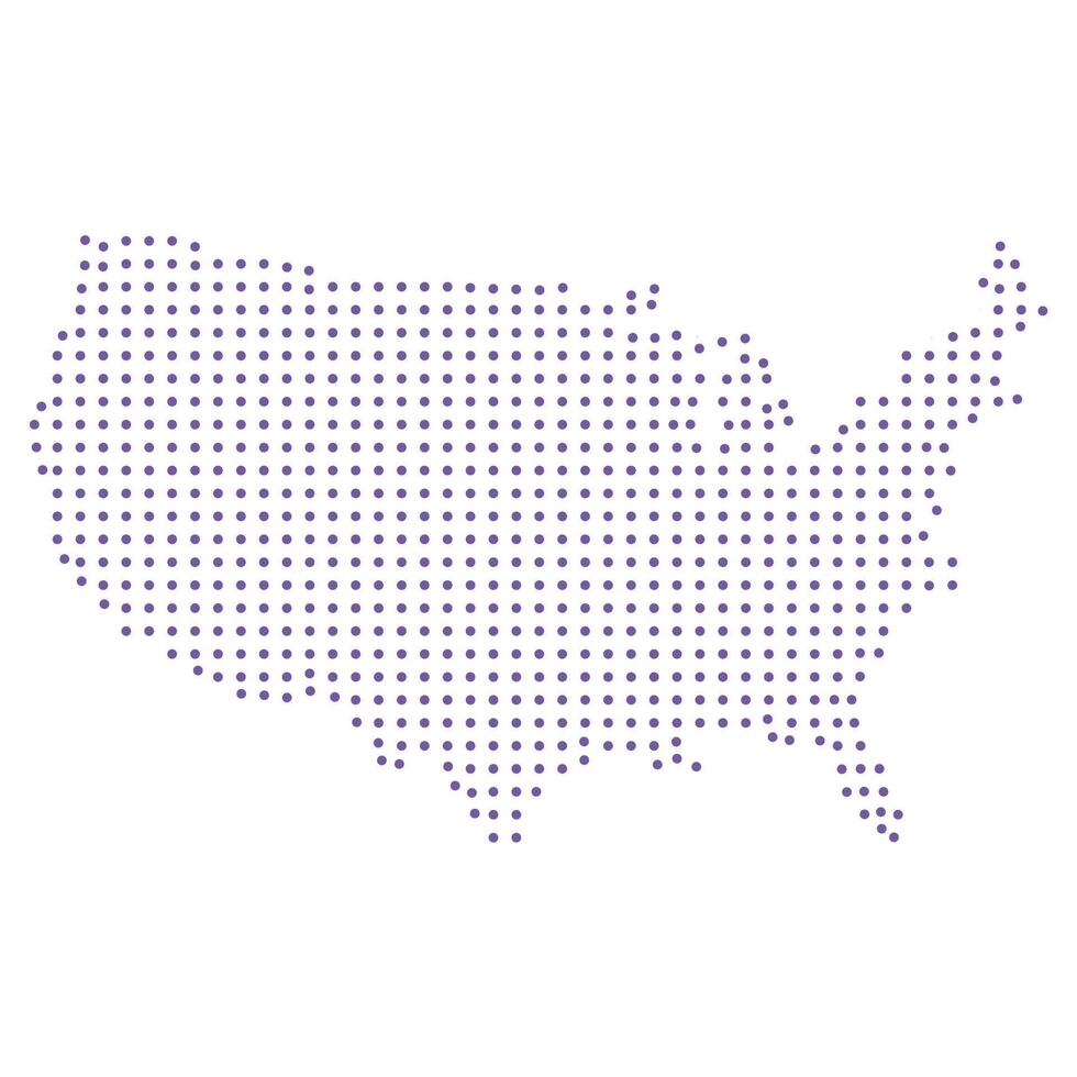 United States map dotted pattern design purple circle vector