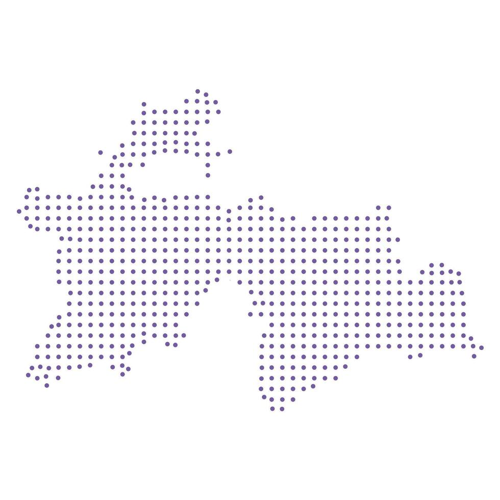 Tajikistan map dotted pattern design purple circle vector