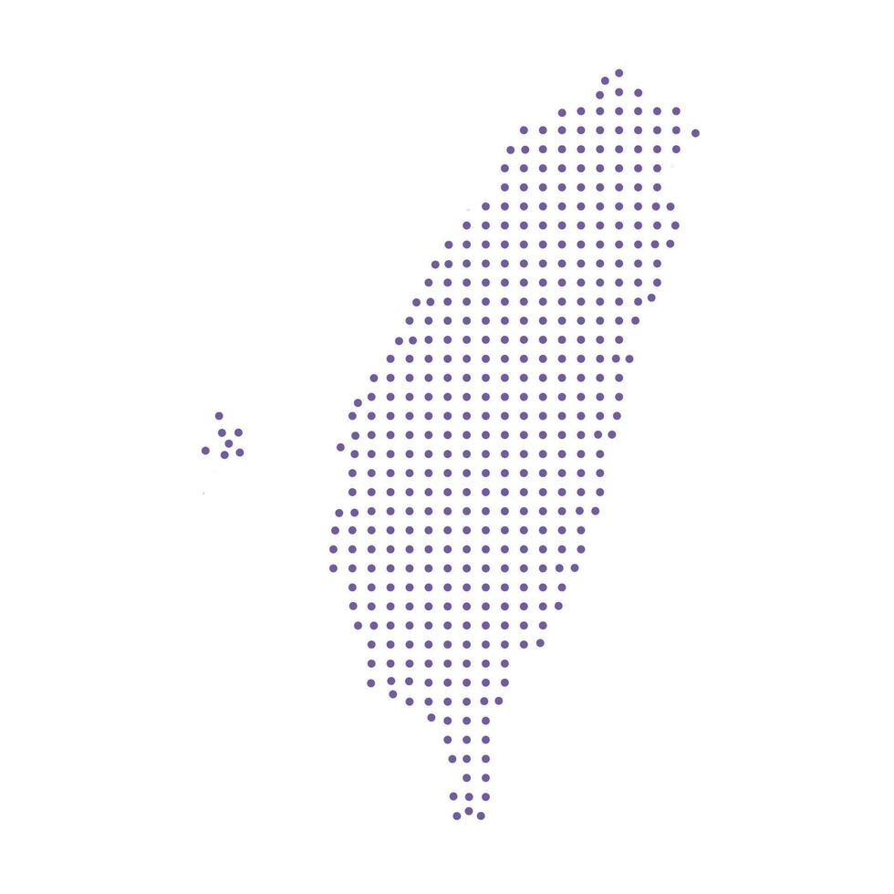 Taiwan map dotted pattern design purple circle vector