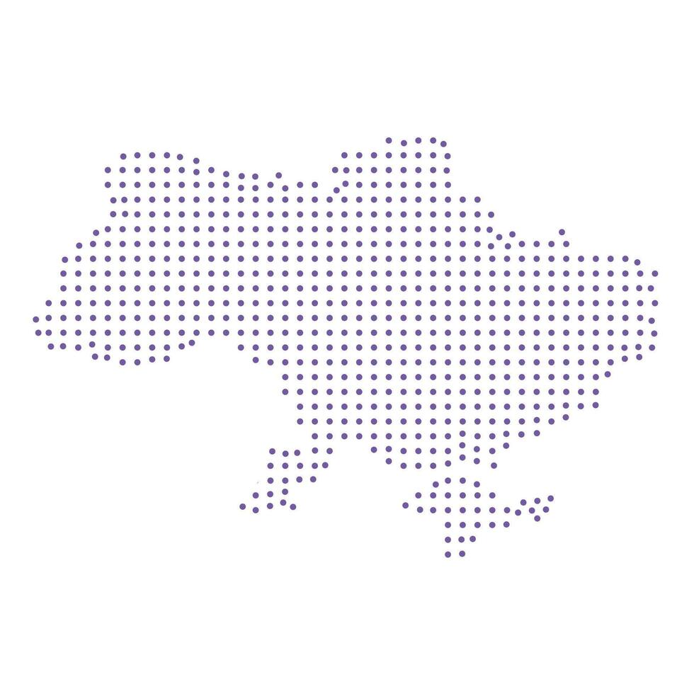 Ukraine map dotted pattern design purple circle vector