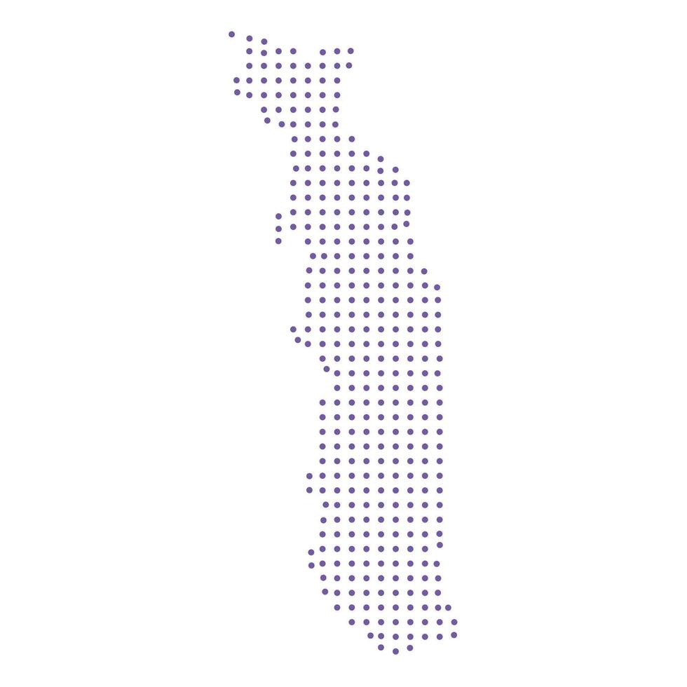 Togo map dotted pattern design purple circle vector