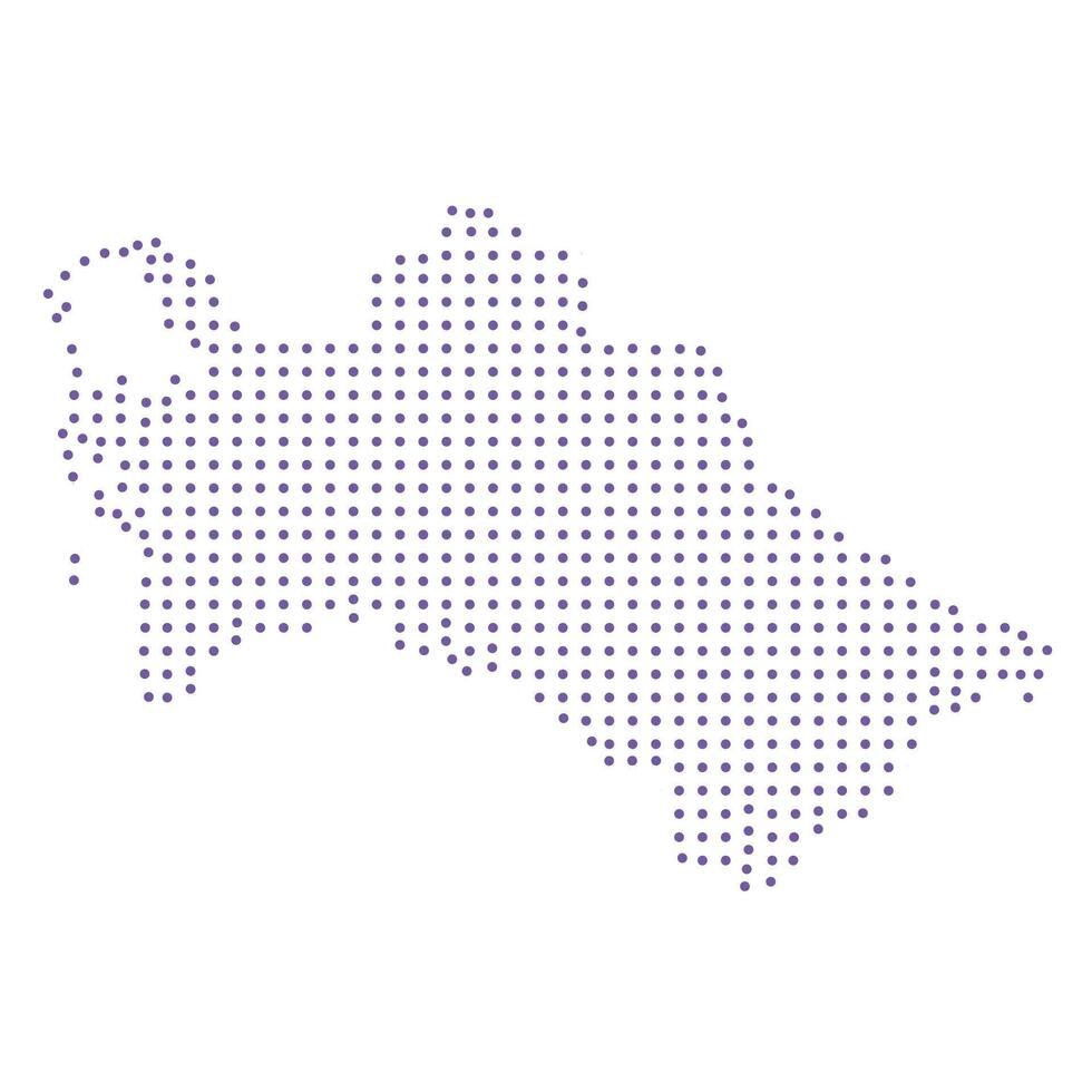Turkmenistan map dotted pattern design purple circle vector