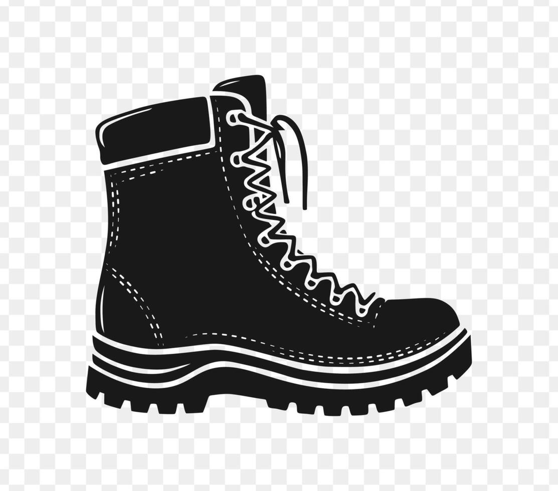 A hiking Boot silhouette illustration vector