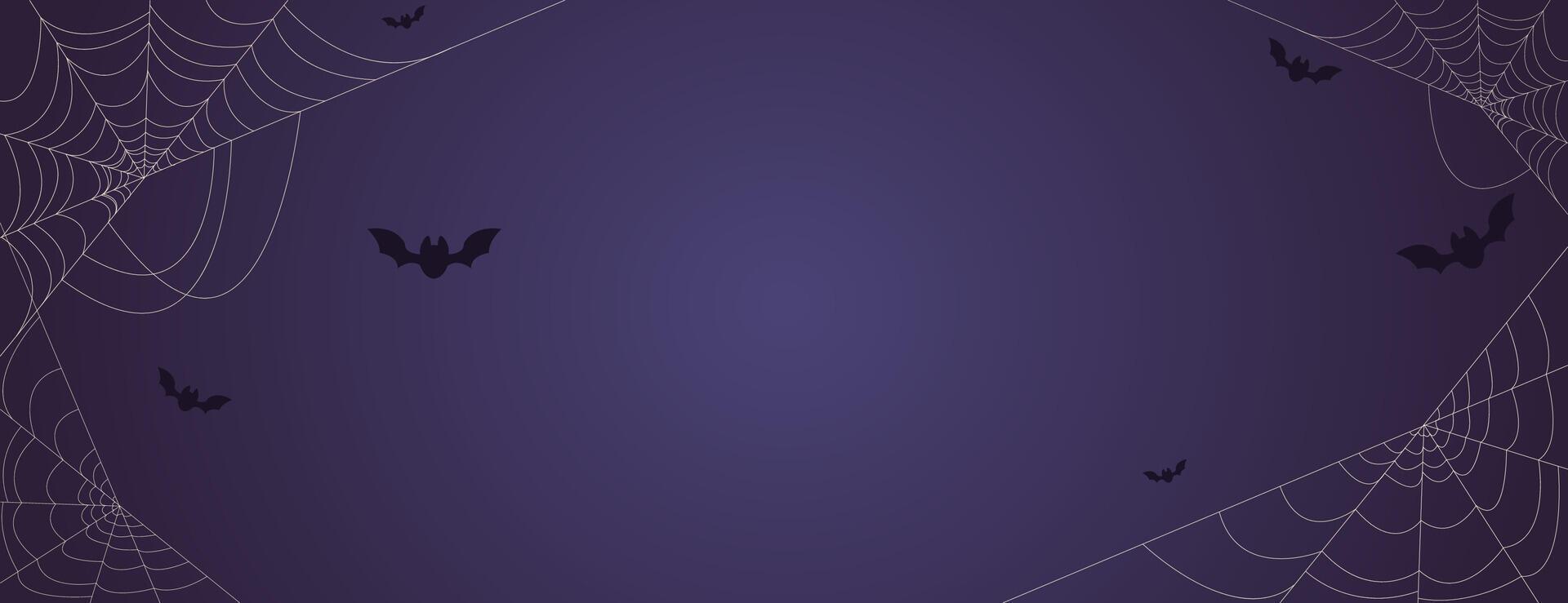 Halloween background with spiderwebs and bats. vector