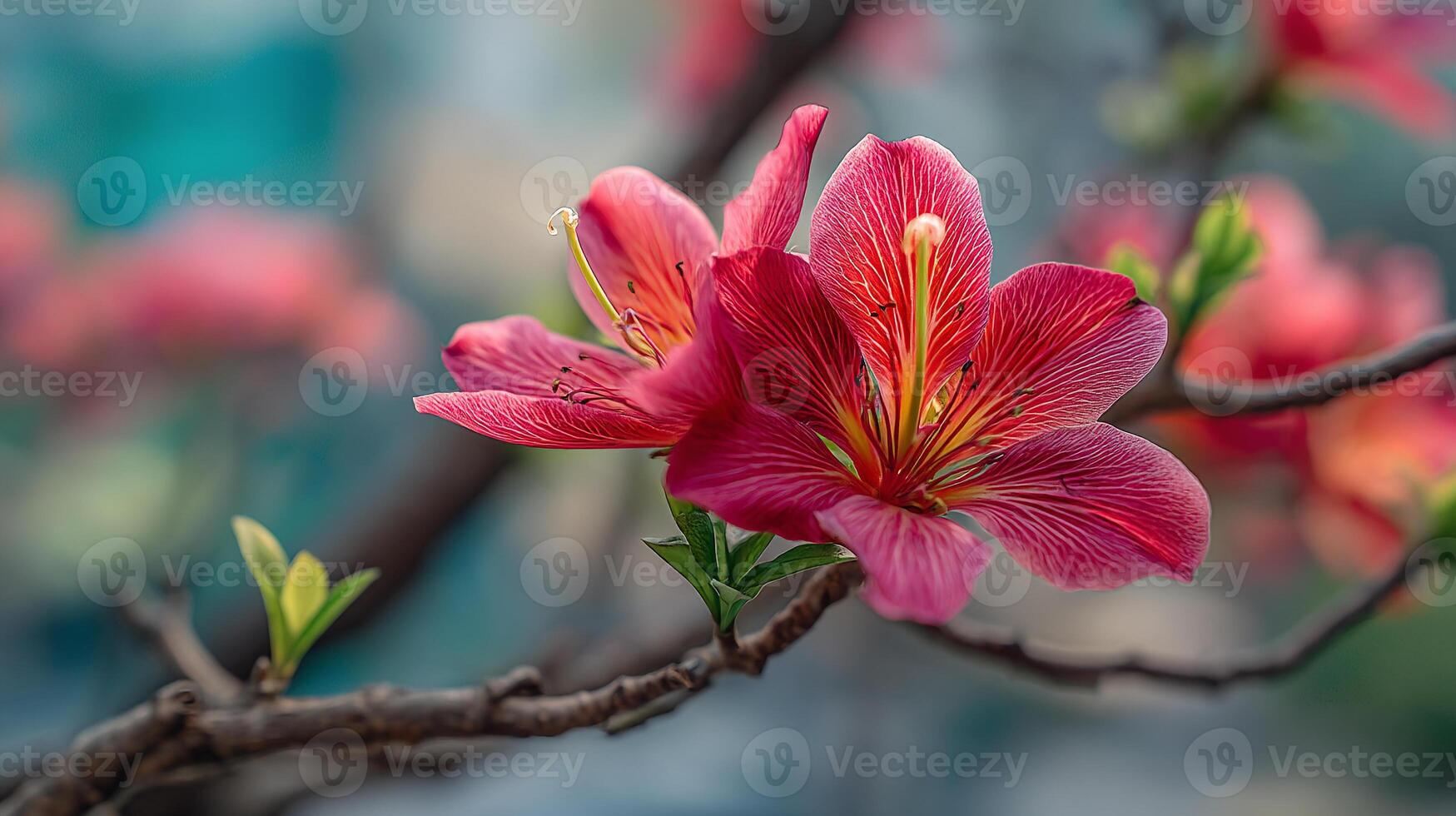 Sharp detail on branch shown in a natural beautiful flower photo