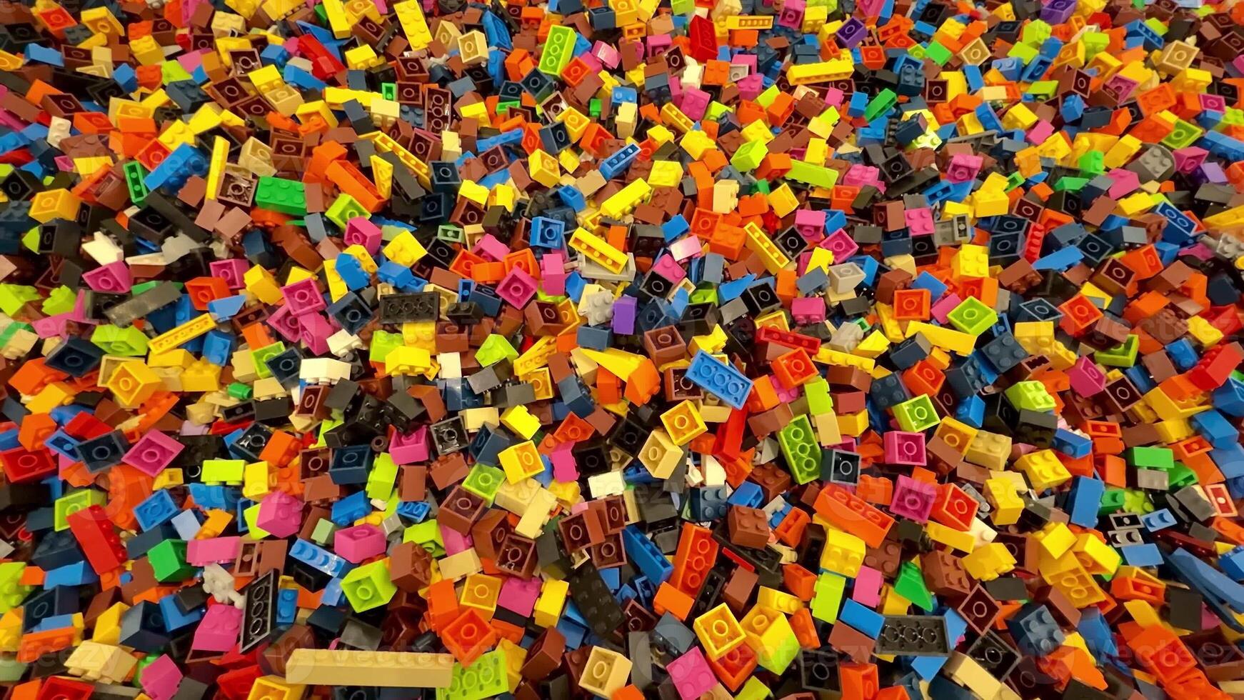 A vibrant array of building blocks perfect for endless creative construction and playtime enjoyment photo
