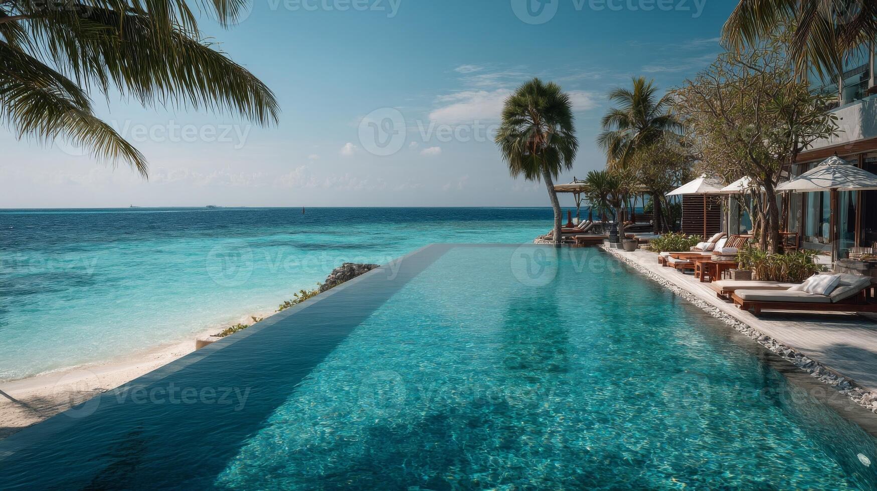 Luxury Resort Infinity Pool Overlooking Turquoise Ocean photo