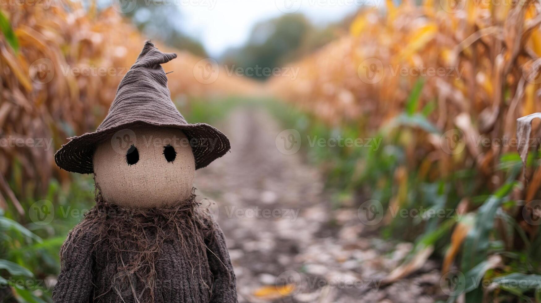 Scarecrow Path Autumnal Field photo