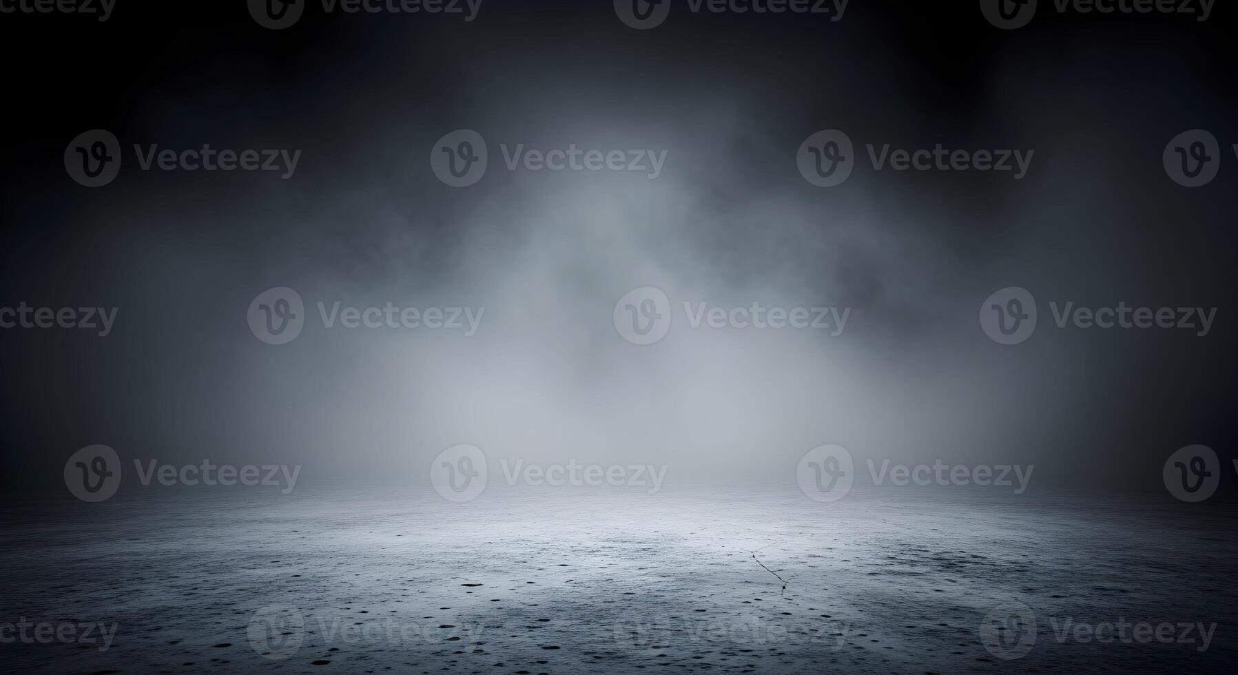 Moody Concrete Floor with Atmospheric Smoke in Dark Dramatic Setting photo