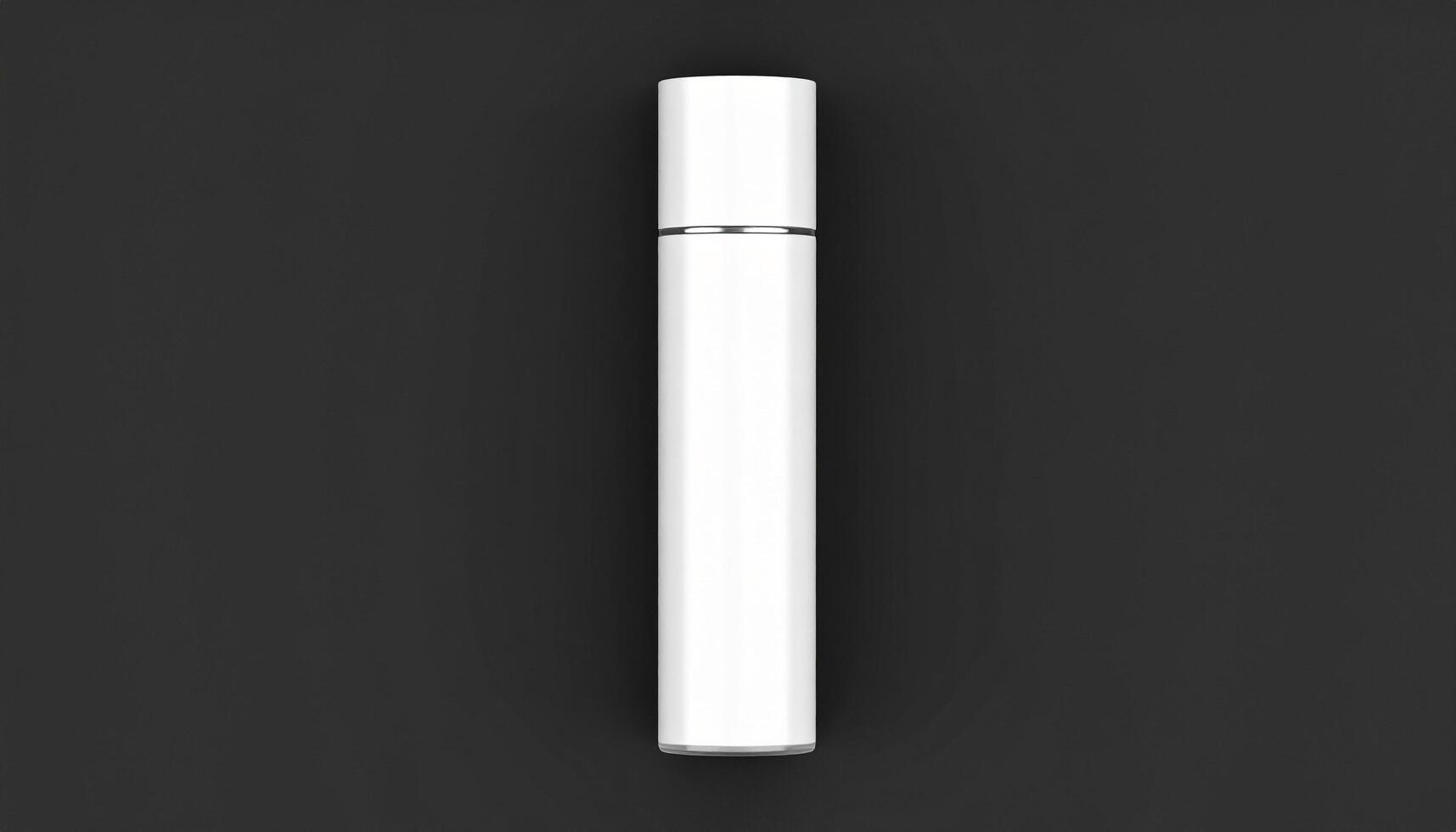 White Brush Cleaner Jar On Matte Black With Transparent Liquid photo
