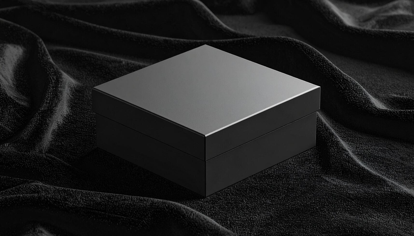 Minimalist Electronics Box On Velvet With Edge Precision photo