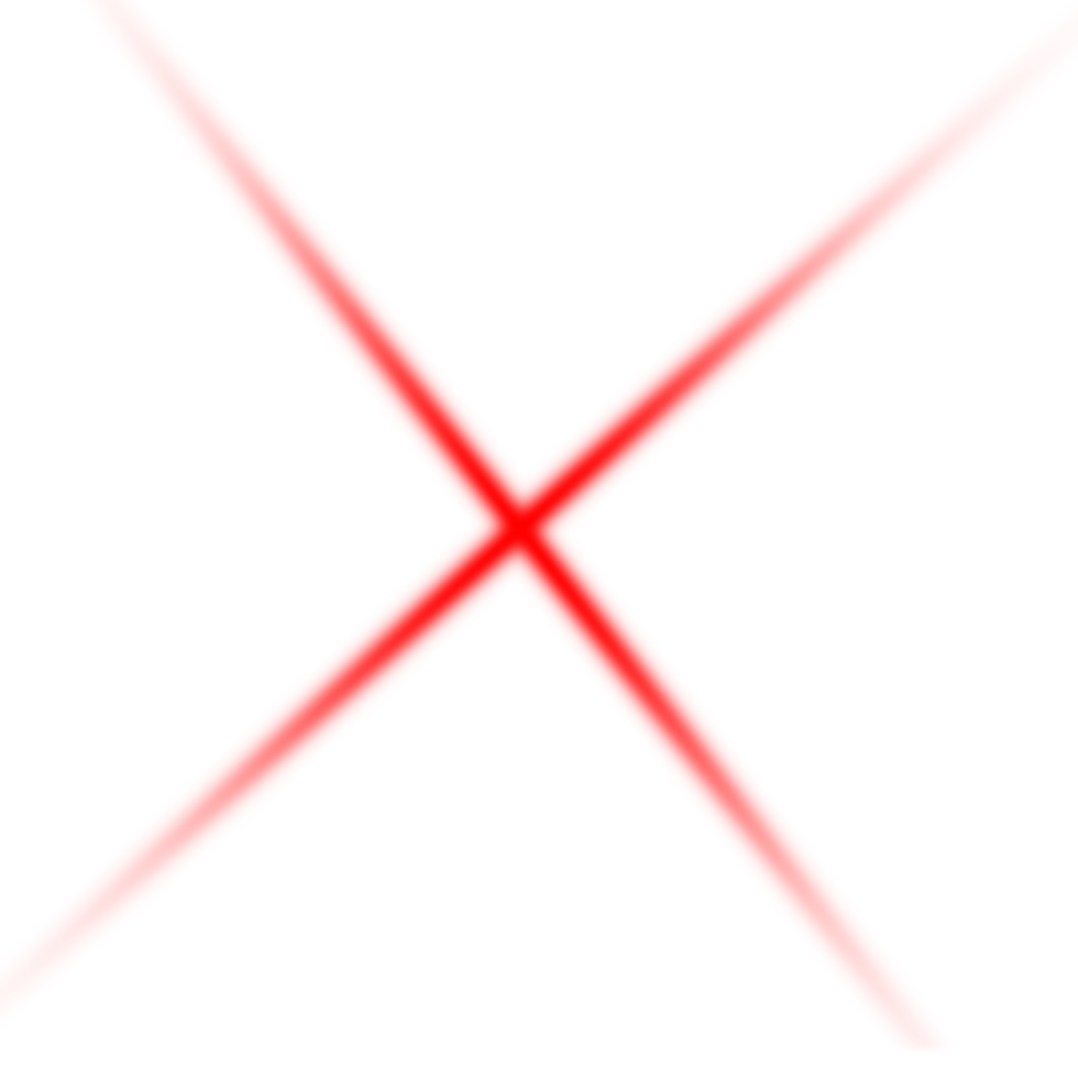 Bold red x mark graphic isolated on transparent background png