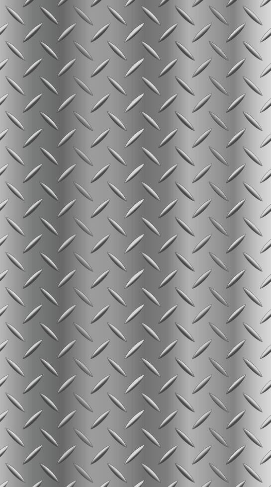 shiny metal tread diamond plate pattern steel texture illustration wallpaper vertical background vector