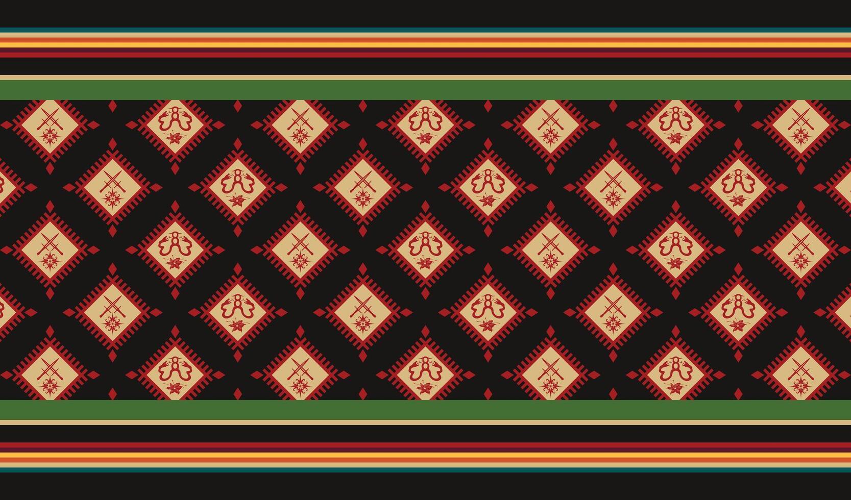 traditional own custom made tribal carpet fabric pattern ethnic ornaments art wallpaper background suitable for your textile design vector