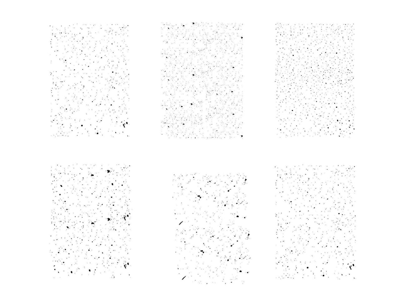 Set hand drawn grunge ink splatter textures. Black and white spray splashes for adding vintage or distressed effect. Perfect for overlays, backgrounds, posters, digital design, and grunge style vector