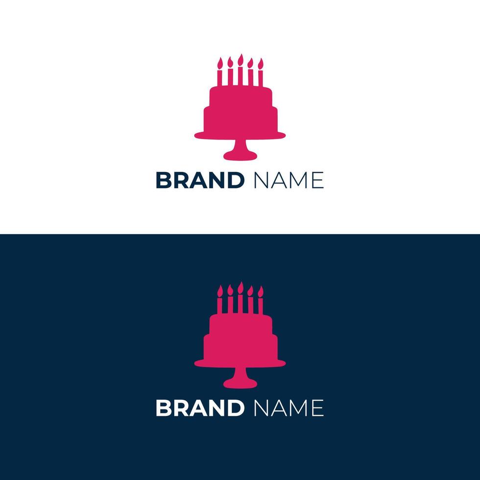 Cake logo for a bakery brand vector