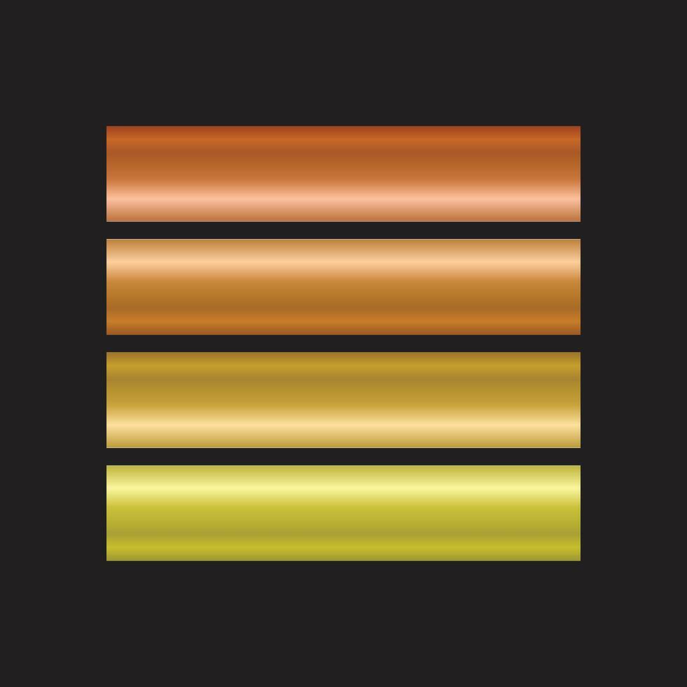 Metallic Color Palette for Design Projects vector