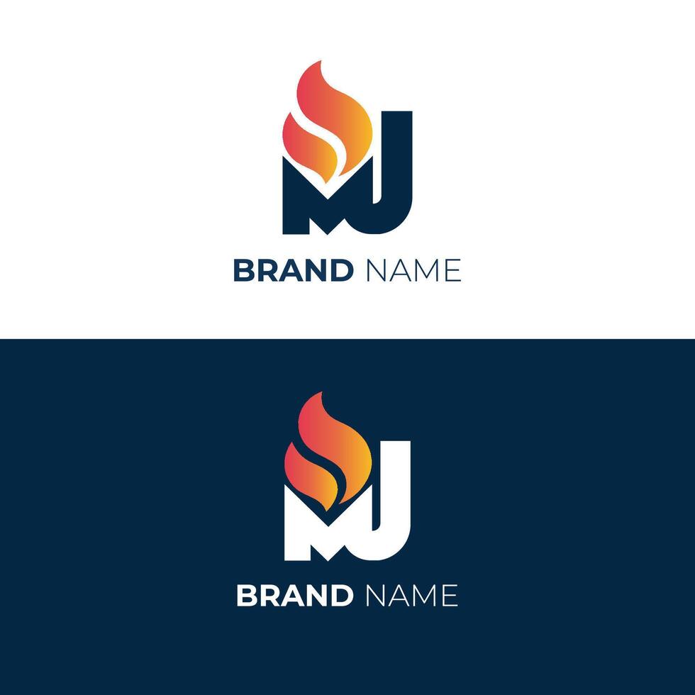 MJ Flame Logo for Branding vector