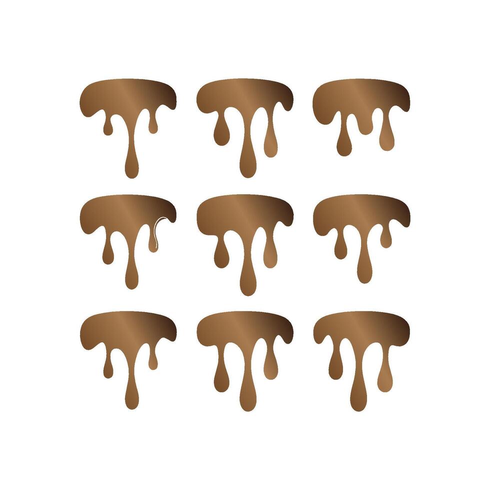 Chocolate Drips and Droplets vector