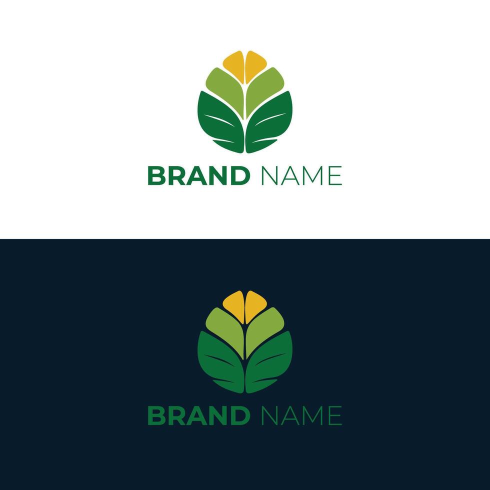 Leaf Logo Design for Brand Identity vector