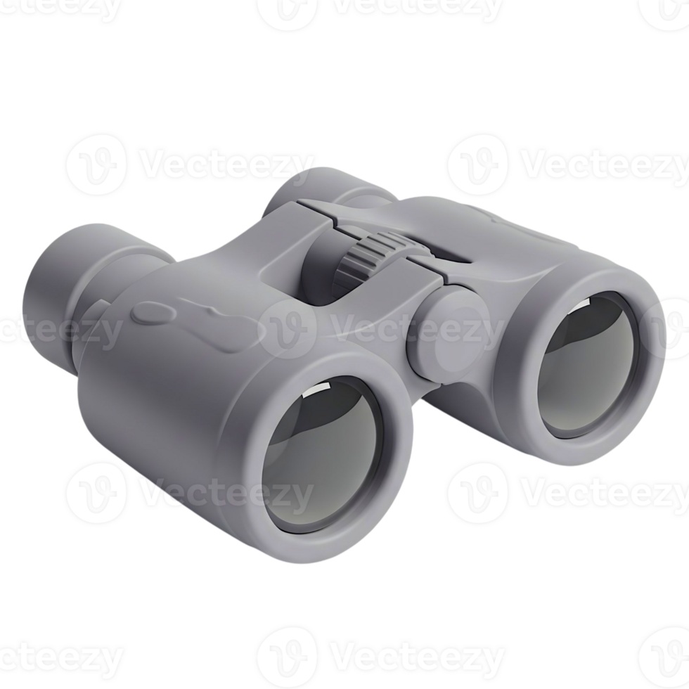minimalist 3D binoculars in cheerful and fun design png