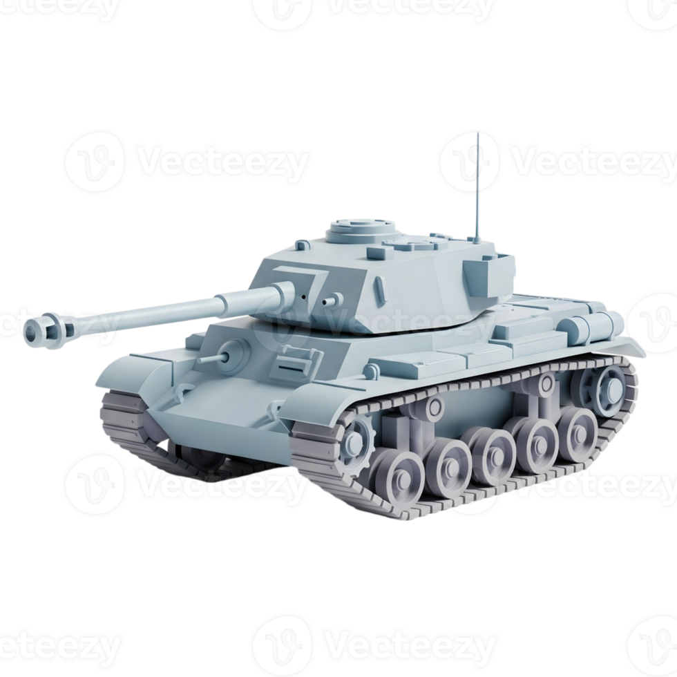 minimalist 3D tank in cheerful and fun design png