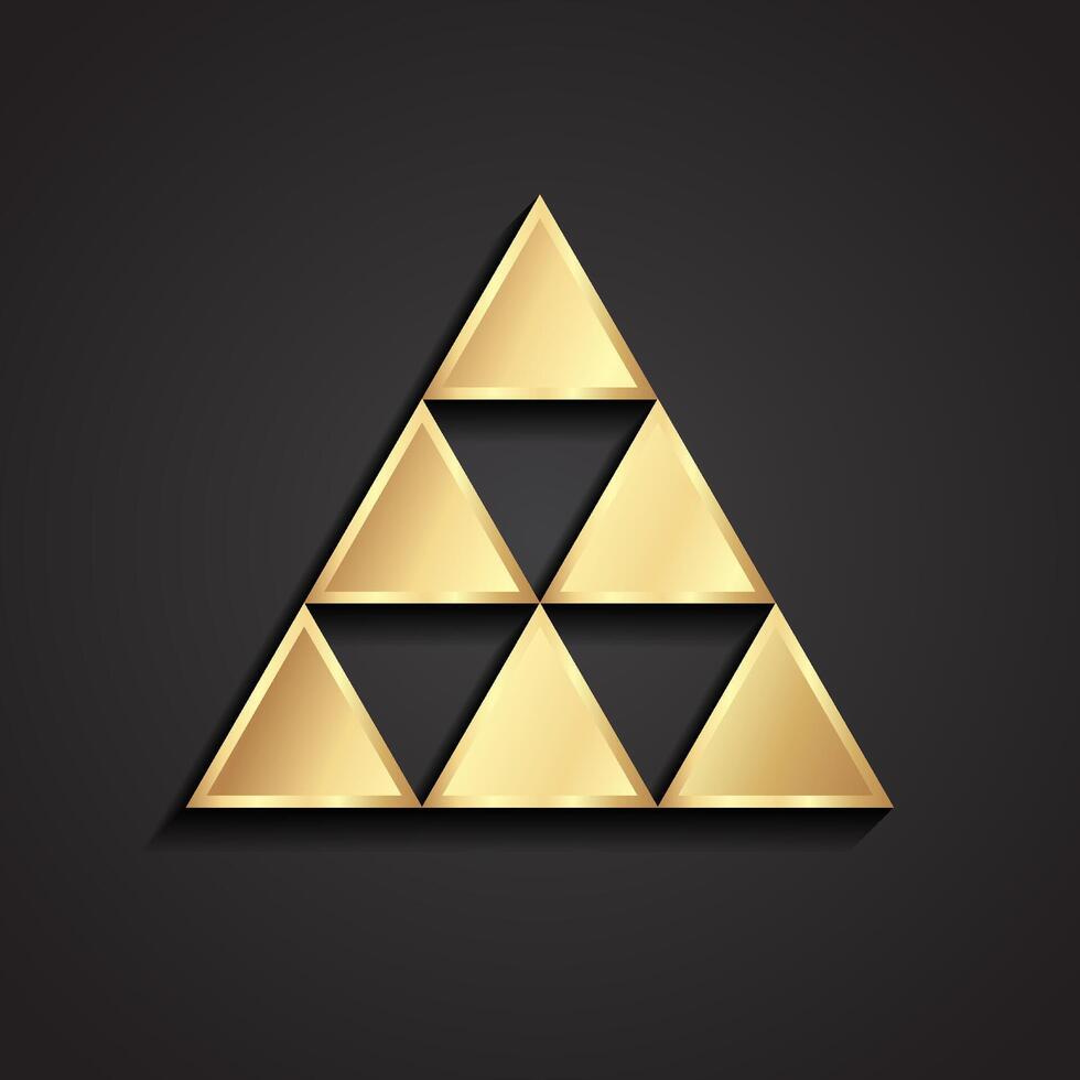 Golden triangle symbol design vector