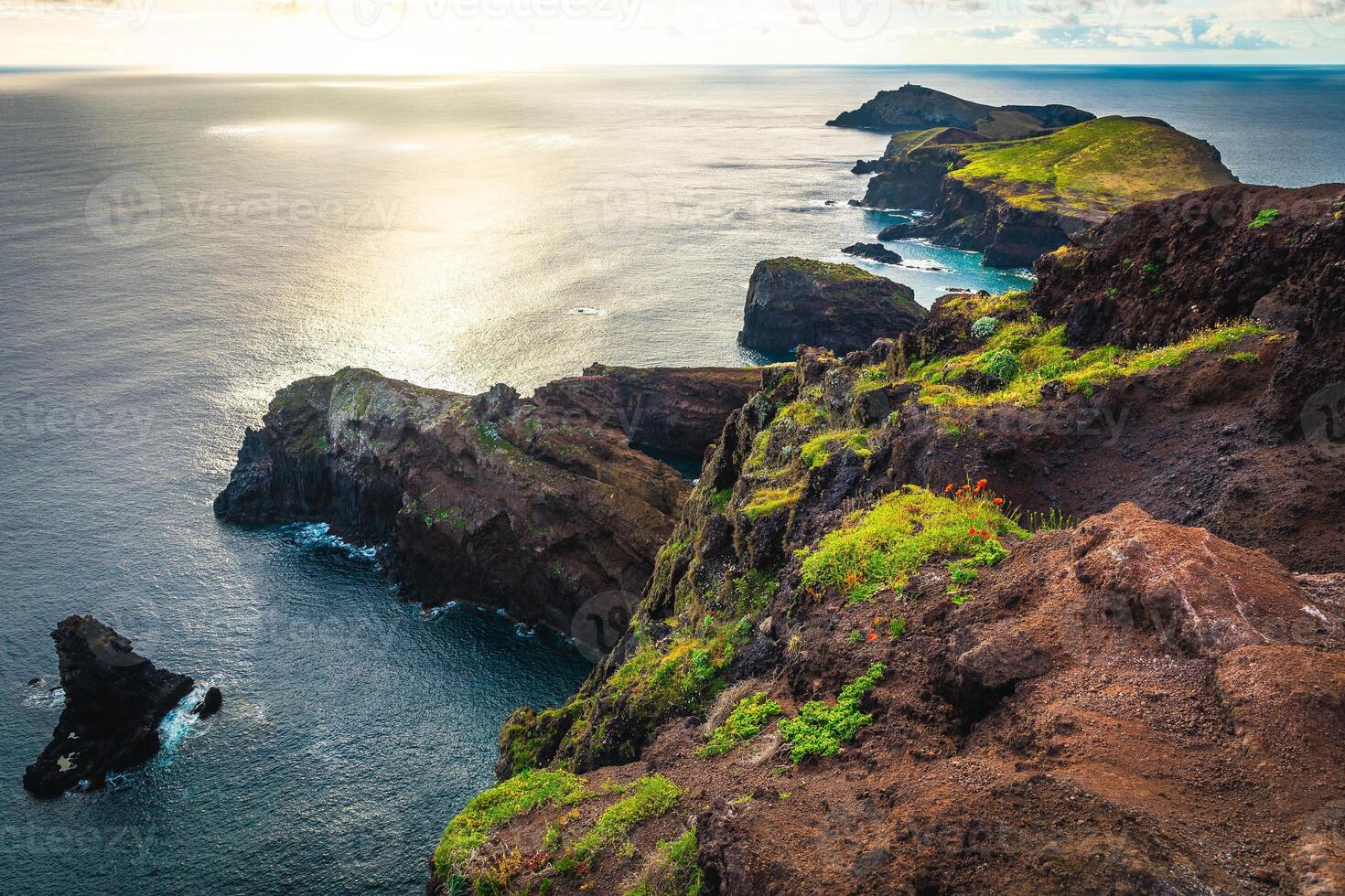 Amazing view with Atlantic Ocean on the Sao Lourenco peninsula photo