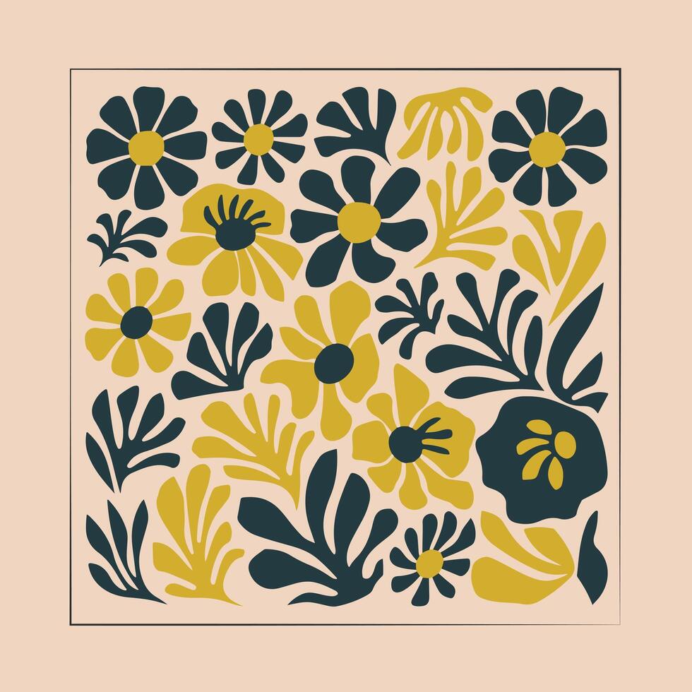 Floral abstraction in Art Nouveau style. vector