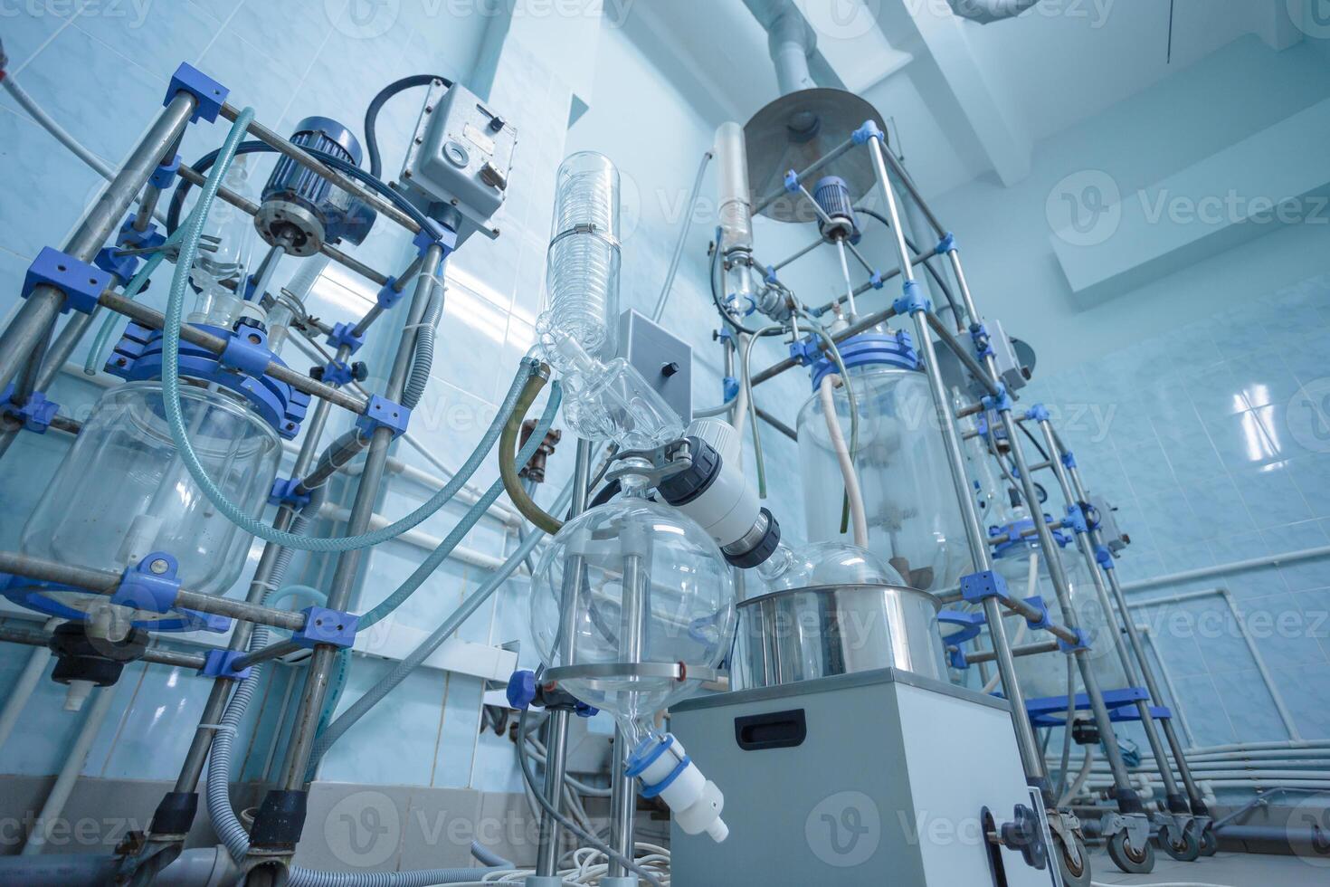 Industrial Laboratory Distillation and Chemical Processing Equipment in Modern Scientific Research Facility photo