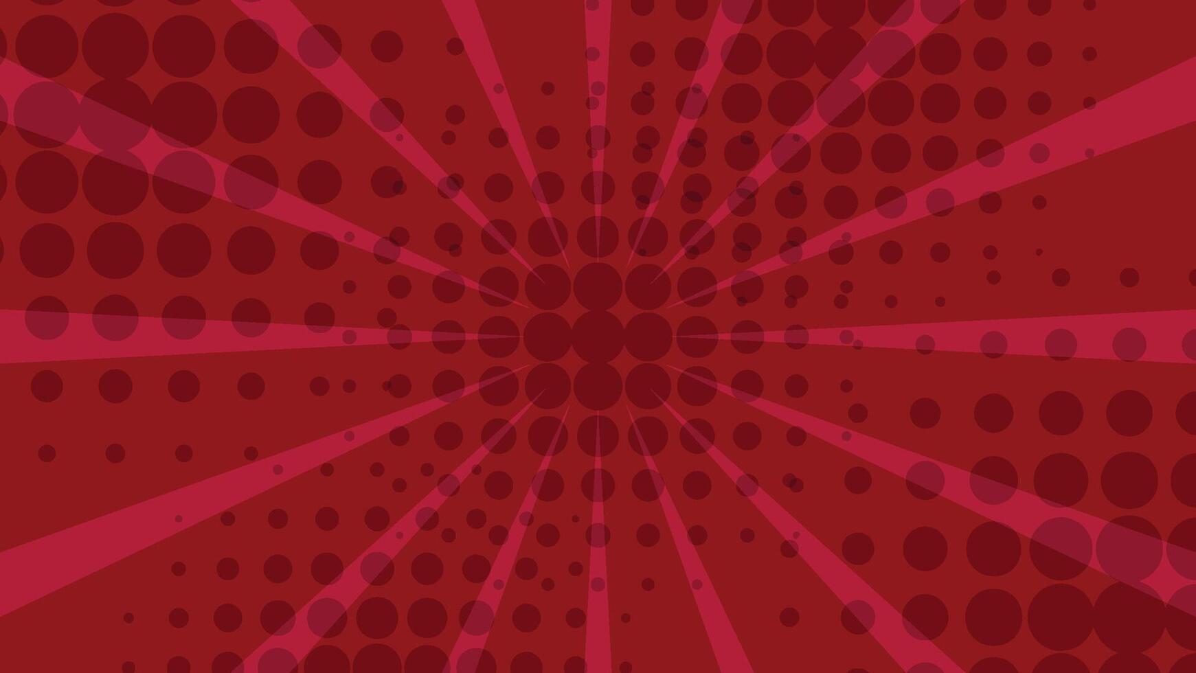 abstract red sunburst with dots pattern background vector