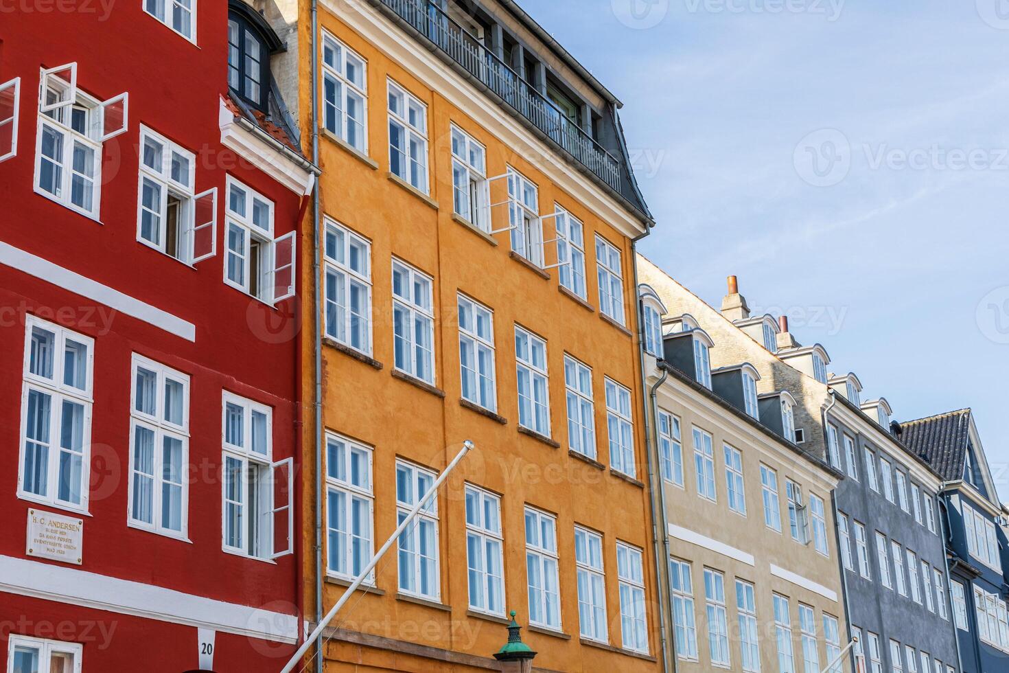 The famous Nyhavn area in the historical part of the city of Copenhagen photo