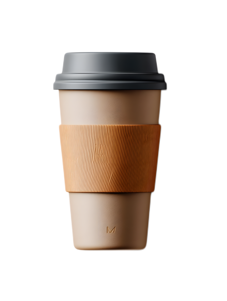 A sleek insulated coffee tumbler designed for eco conscious consumers looking for a practical and stylish reusable option with minimal branding png