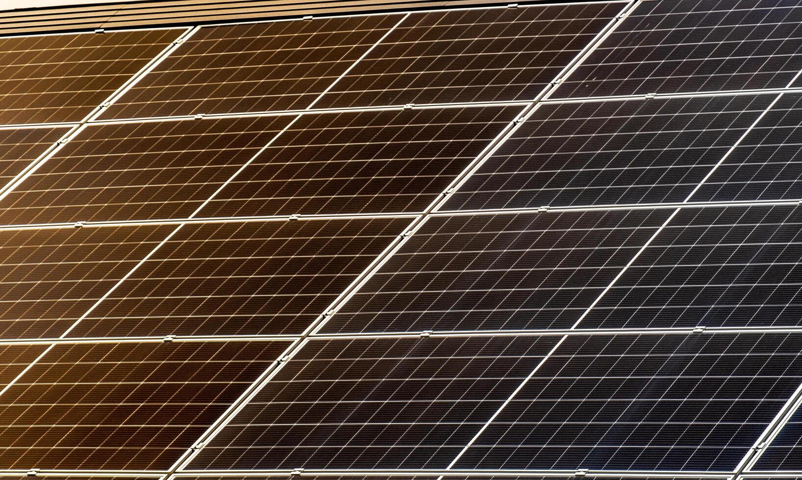 Solar panels on a building photo