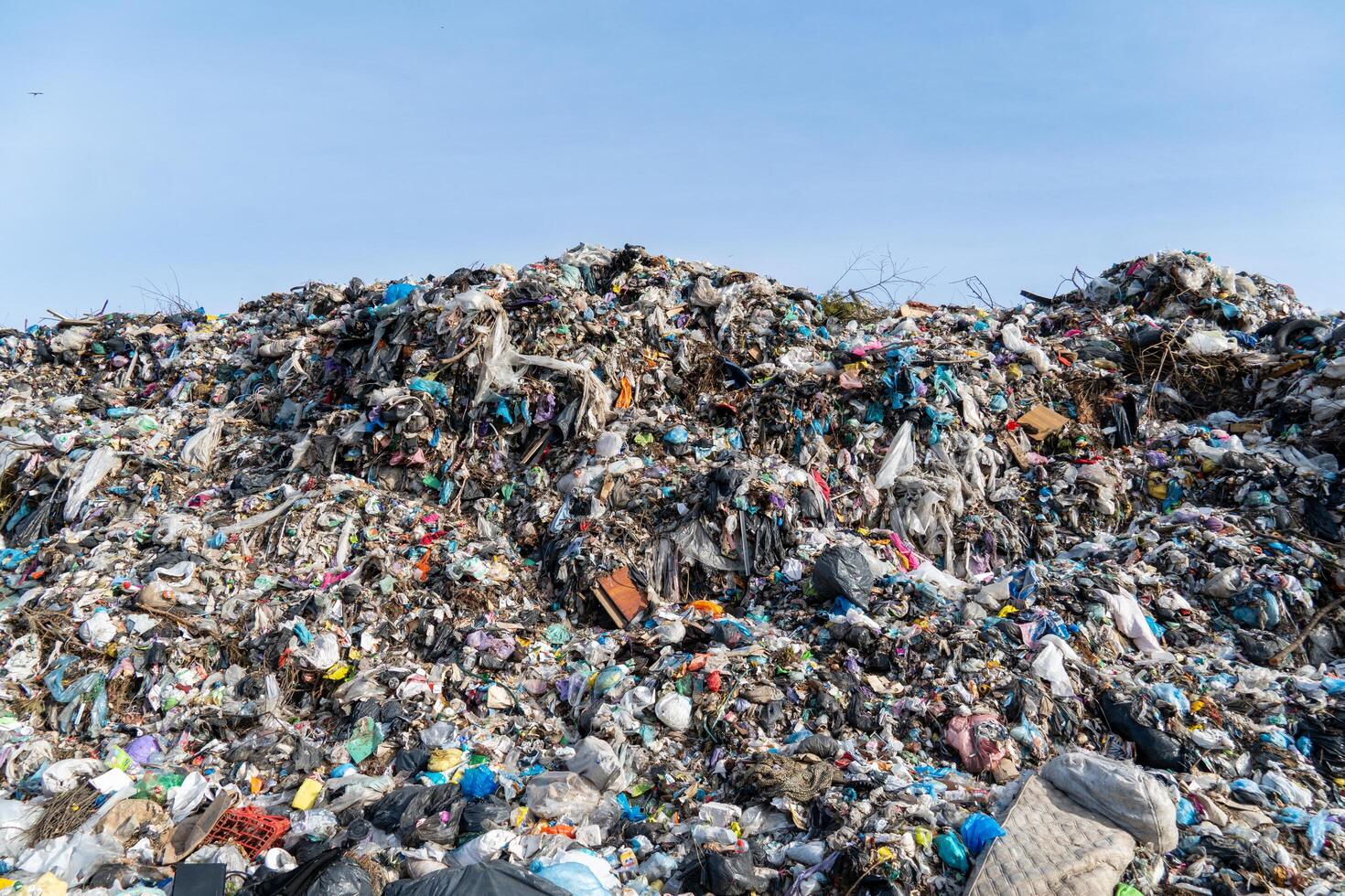 Garbage dump in the city photo