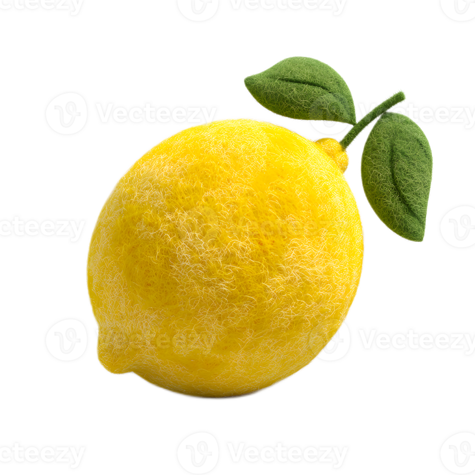 Freshly harvested lemon with bright yellow skin and verdant green leaf showcasing the natural beauty and versatility of this citrus fruit png
